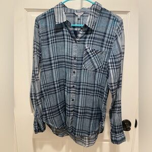 Blue Plaid Women’s Shirt BNWT
